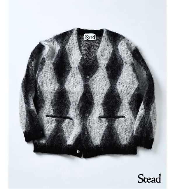 J.S.Homestead「Stead / モヘア ミックス スクエア カーディガン」|カーディガン|ブラック