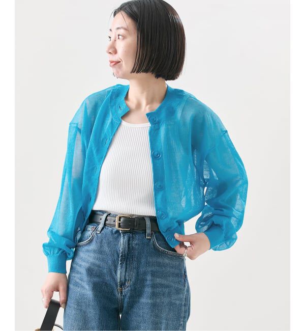 journal standard L'essage「【JANE SMITH/ジェーンスミス】16G SHEER SHORTカーディガン」|カーディガン|