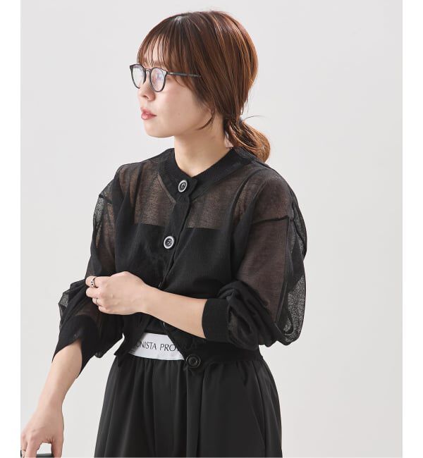 journal standard L'essage「【JANE SMITH/ジェーンスミス】16G SHEER SHORTカーディガン」|カーディガン|