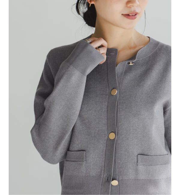 NOBLE「ダブル編みショートカーデ」|カーディガン|