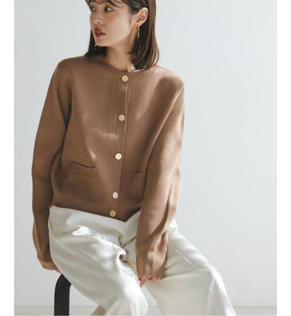 NOBLE「ダブル編みショートカーデ」|カーディガン|