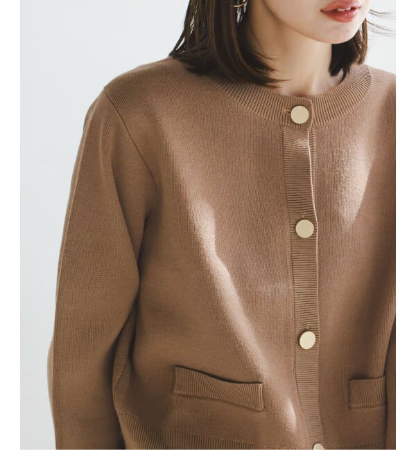 NOBLE「ダブル編みショートカーデ」|カーディガン|
