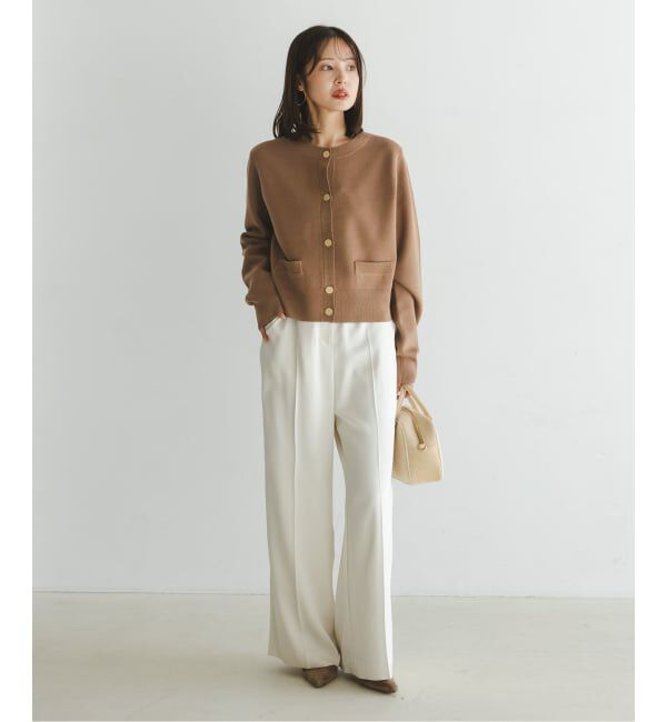 NOBLE「ダブル編みショートカーデ」|カーディガン|