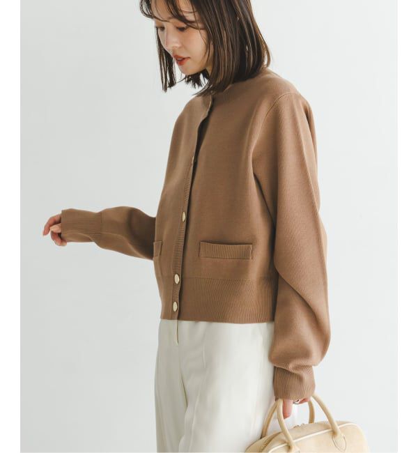 NOBLE「ダブル編みショートカーデ」|カーディガン|
