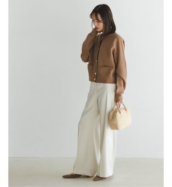 NOBLE「ダブル編みショートカーデ」|カーディガン|