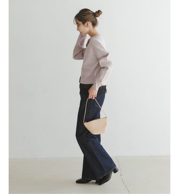 NOBLE「ダブル編みショートカーデ」|カーディガン|