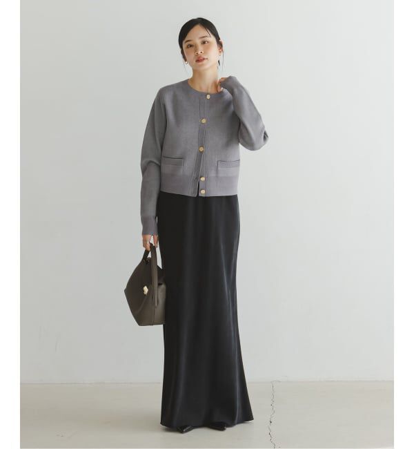 NOBLE「ダブル編みショートカーデ」|カーディガン|