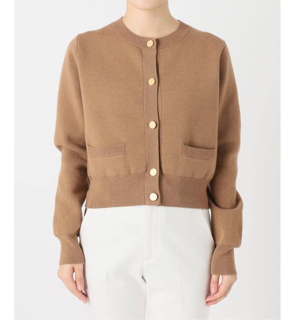 NOBLE「ダブル編みショートカーデ」|カーディガン|