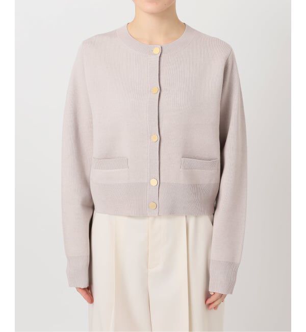 NOBLE「ダブル編みショートカーデ」|カーディガン|