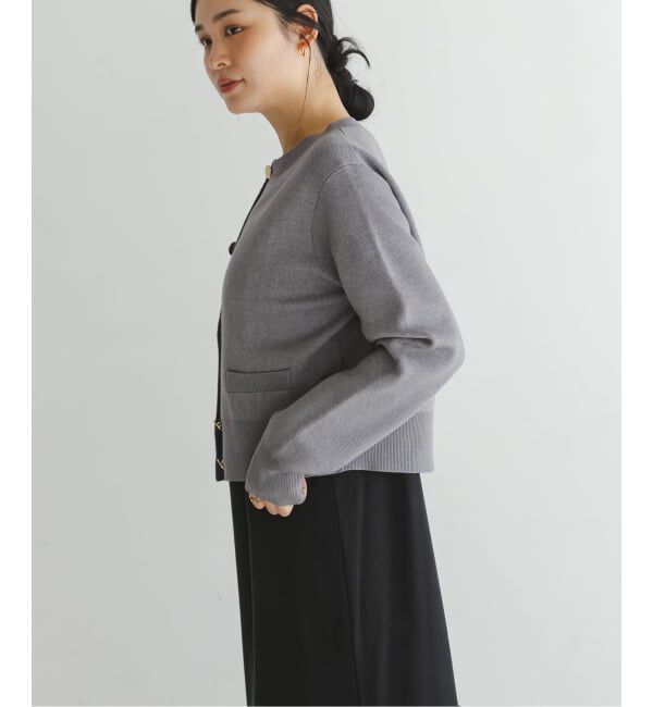 NOBLE「ダブル編みショートカーデ」|カーディガン|