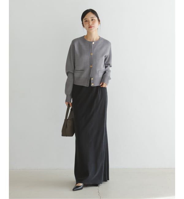 NOBLE「ダブル編みショートカーデ」|カーディガン|