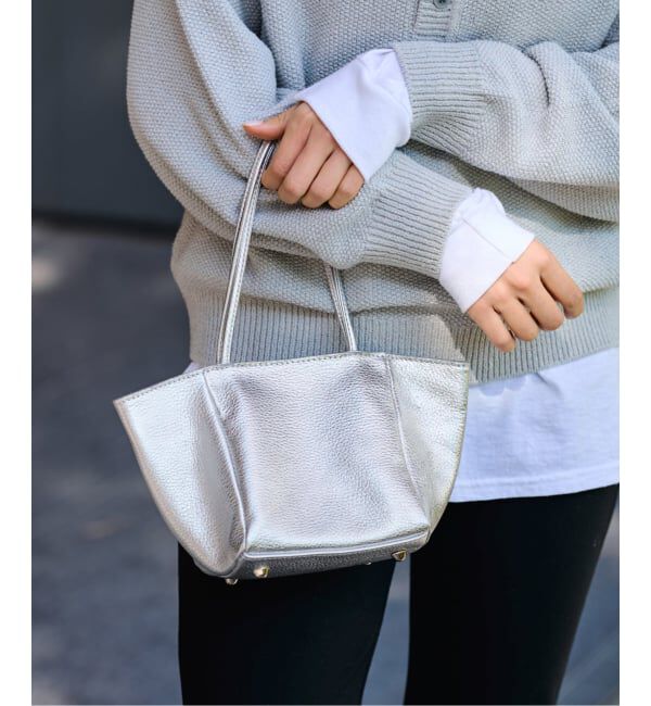 FRAMeWORK「AULENTTI /オウレンティ LONG HANDLE トート（シルバー）」|トートバッグ|
