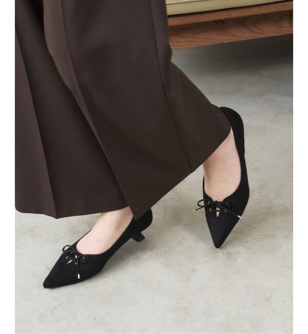  「3.5cmレースアップパンプス」|パンプス|