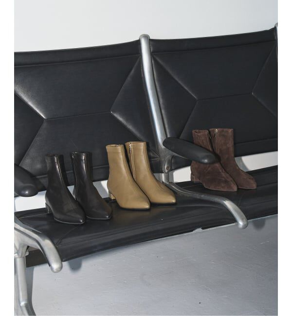 GRISE「GRISEレザーポインテッドソフトフィットショートブーツ」|ショートブーツ|