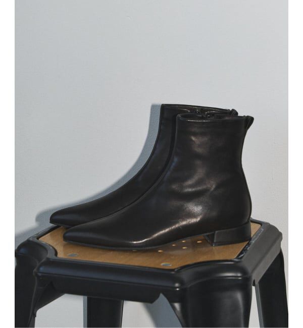 GRISE「GRISEレザーポインテッドソフトフィットショートブーツ」|ショートブーツ|