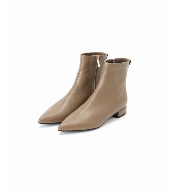 GRISE「GRISEレザーポインテッドソフトフィットショートブーツ」|ショートブーツ|