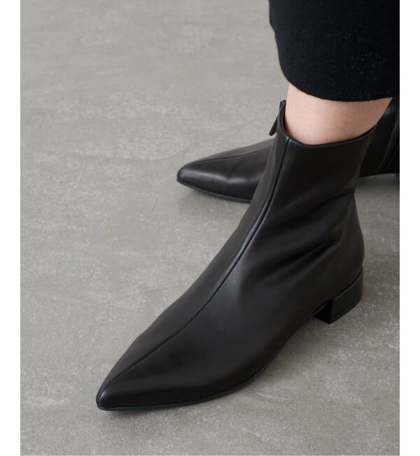 GRISE「GRISEレザーポインテッドソフトフィットショートブーツ」|ショートブーツ|