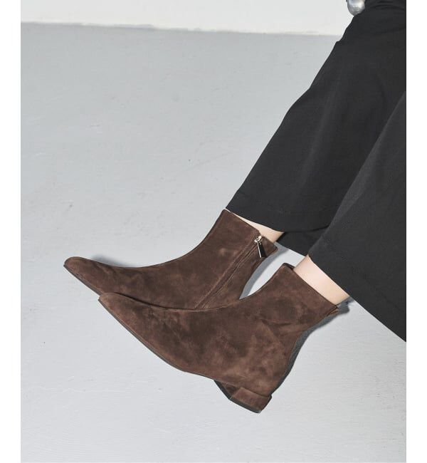 GRISE「GRISEレザーポインテッドソフトフィットショートブーツ」|ショートブーツ|