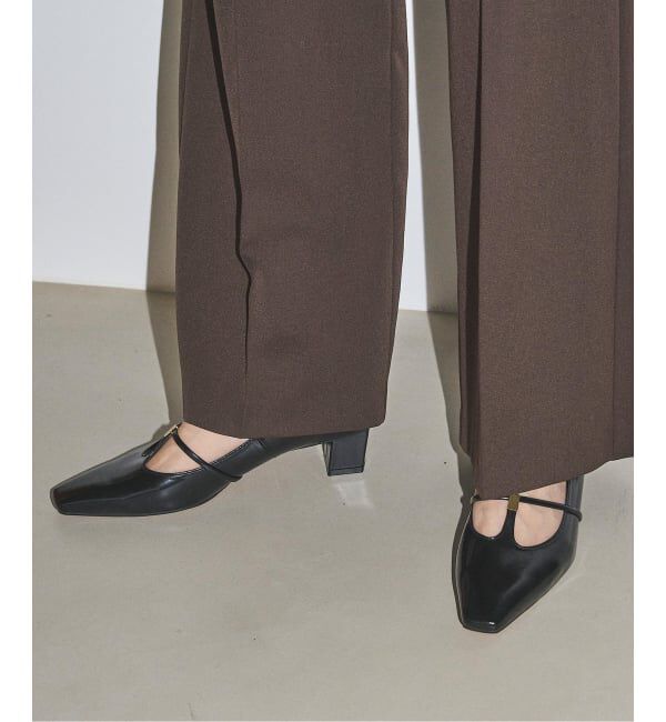 GRISE「GRISE4cmナロースクエアメタルTストラップパンプス」|パンプス|