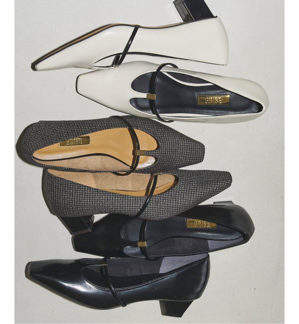 GRISE「GRISE4cmナロースクエアメタルTストラップパンプス」|パンプス|