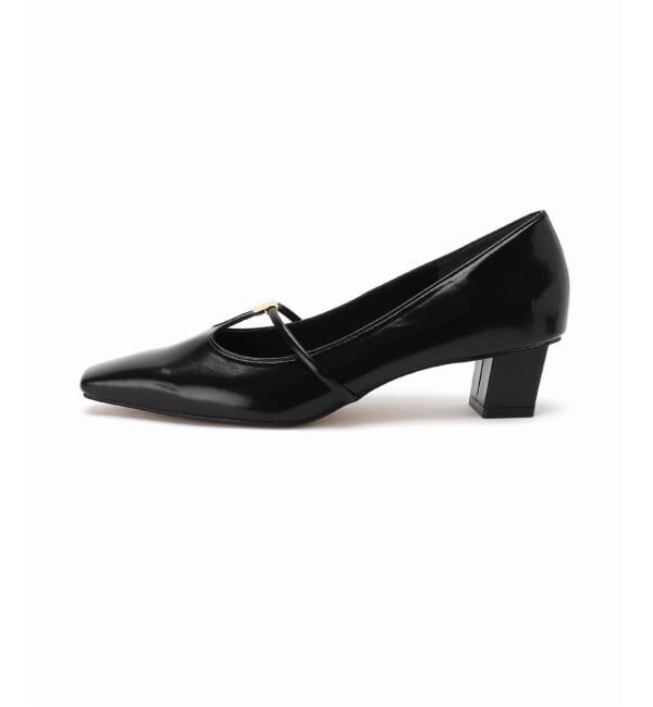 GRISE「GRISE4cmナロースクエアメタルTストラップパンプス」|パンプス|