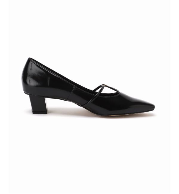 GRISE「GRISE4cmナロースクエアメタルTストラップパンプス」|パンプス|