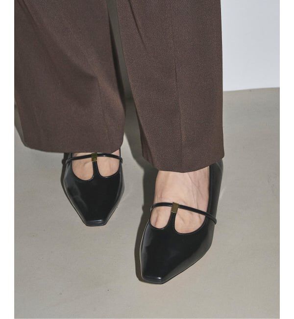 GRISE「GRISE4cmナロースクエアメタルTストラップパンプス」|パンプス|
