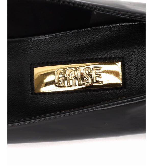 GRISE「GRISE4cmナロースクエアメタルTストラップパンプス」|パンプス|