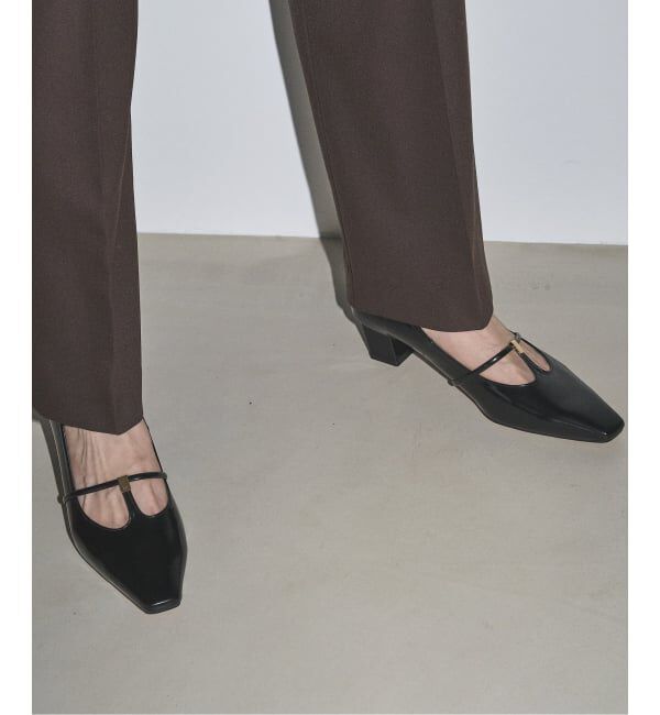 GRISE「GRISE4cmナロースクエアメタルTストラップパンプス」|パンプス|