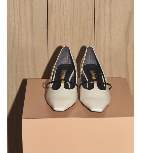 GRISE「GRISE4cmナロースクエアメタルTストラップパンプス」|パンプス|