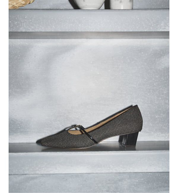 GRISE「GRISE4cmナロースクエアメタルTストラップパンプス」|パンプス|