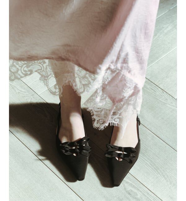  「《WEB限定》Le decore / ル デコレ lady ribbon バックベルト」|その他|ブラック C