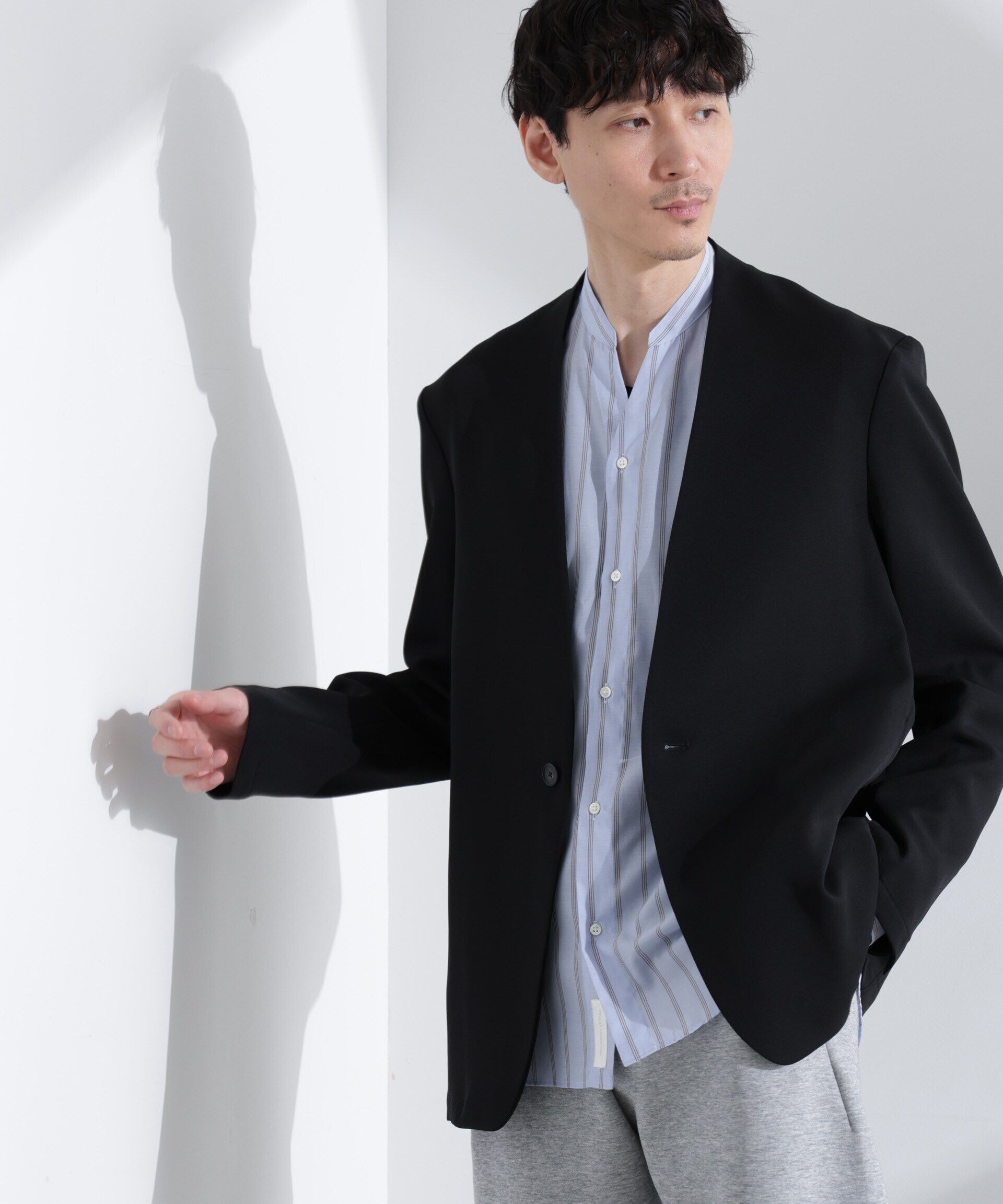 nano･universe「Epoche ノーカラージャケット」|テーラードジャケット|