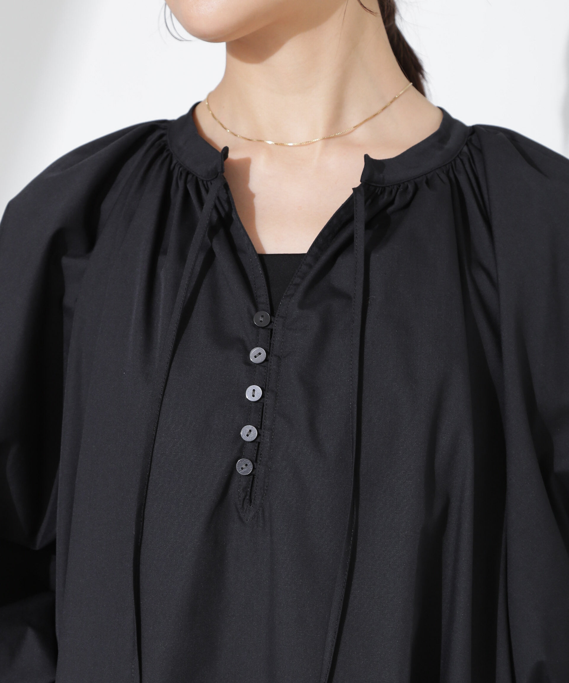 nano･universe「ボリュームギャザーフレアワンピース」|ワンピース|