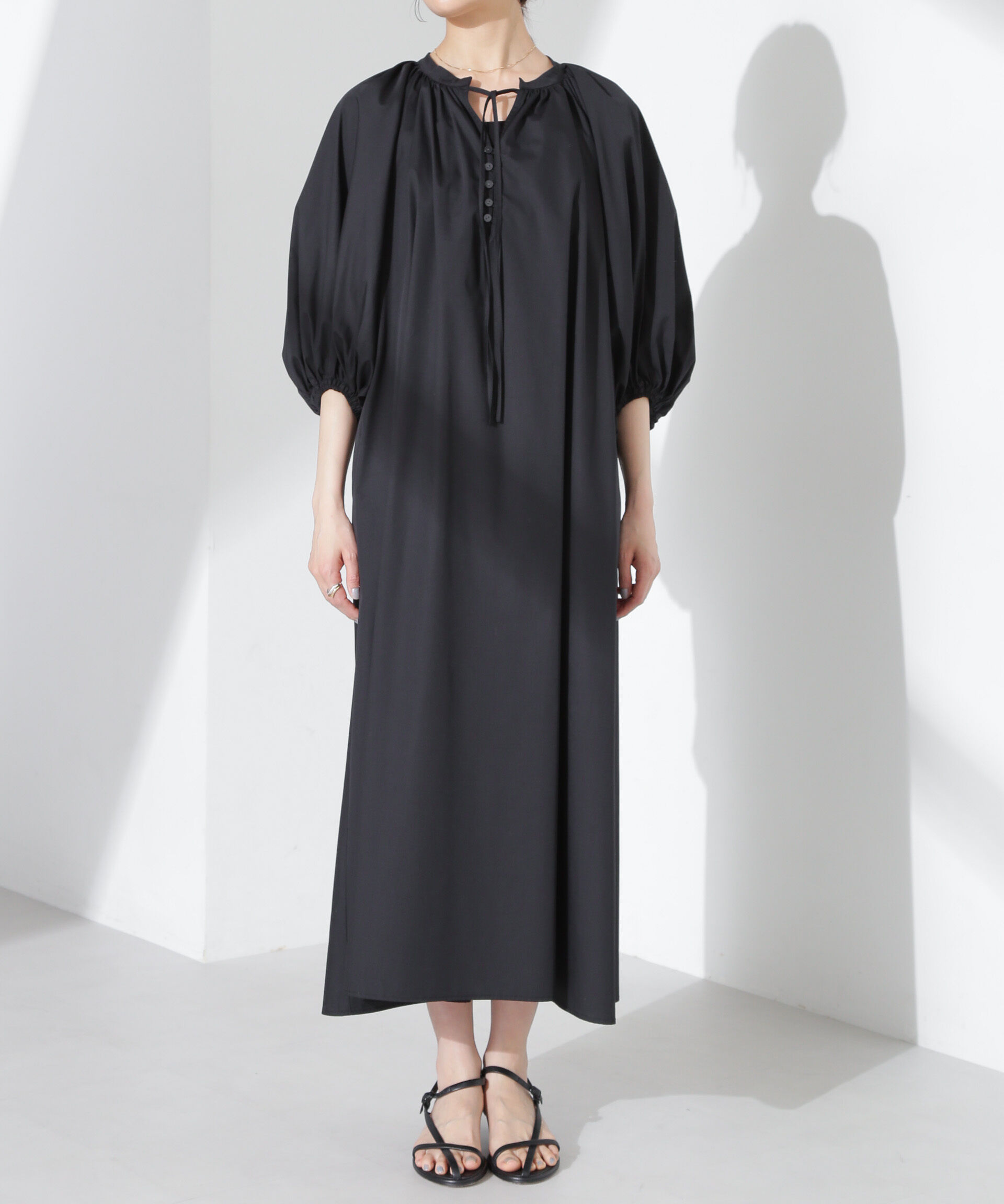 nano･universe「ボリュームギャザーフレアワンピース」|ワンピース|