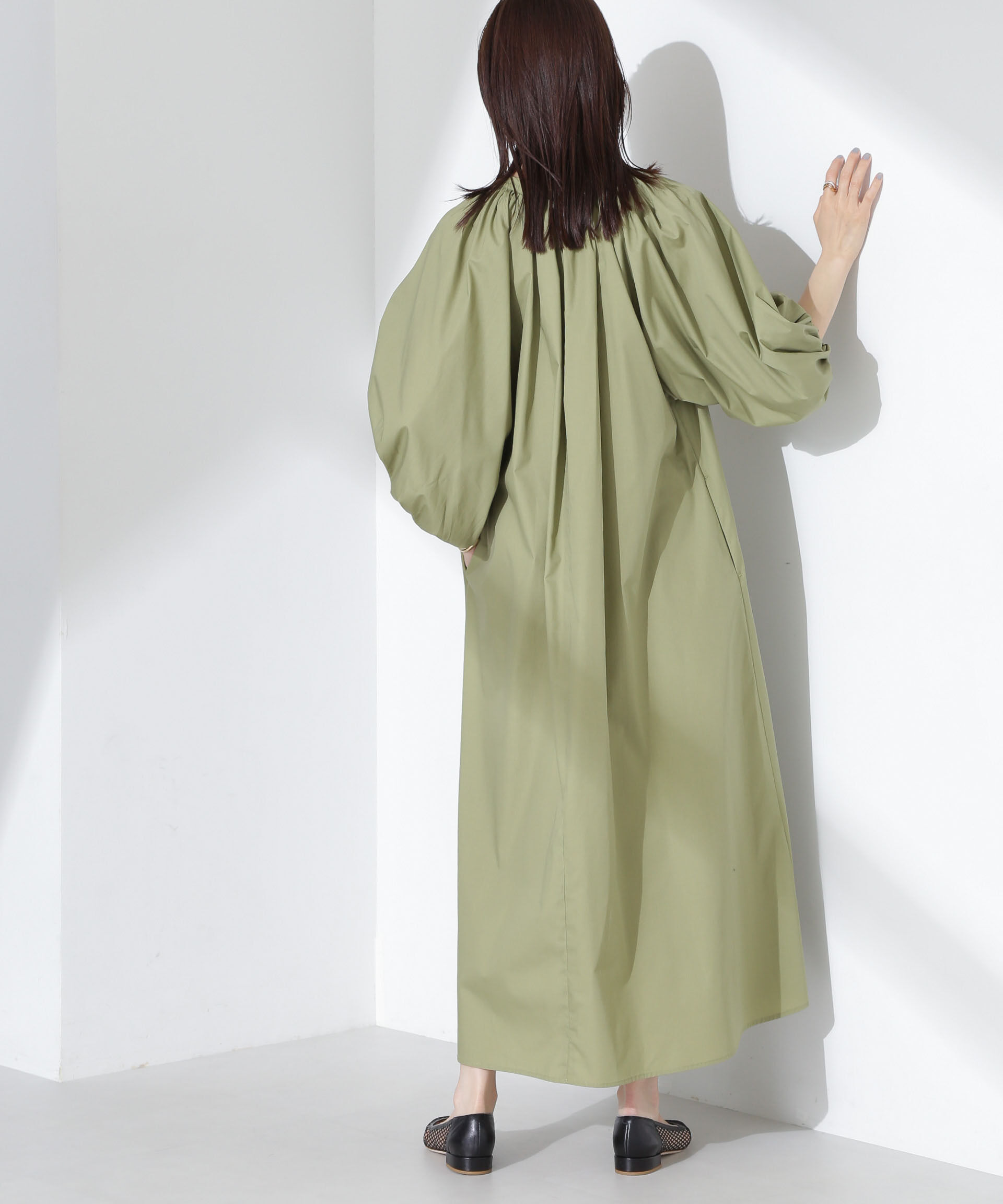 nano･universe「ボリュームギャザーフレアワンピース」|ワンピース|