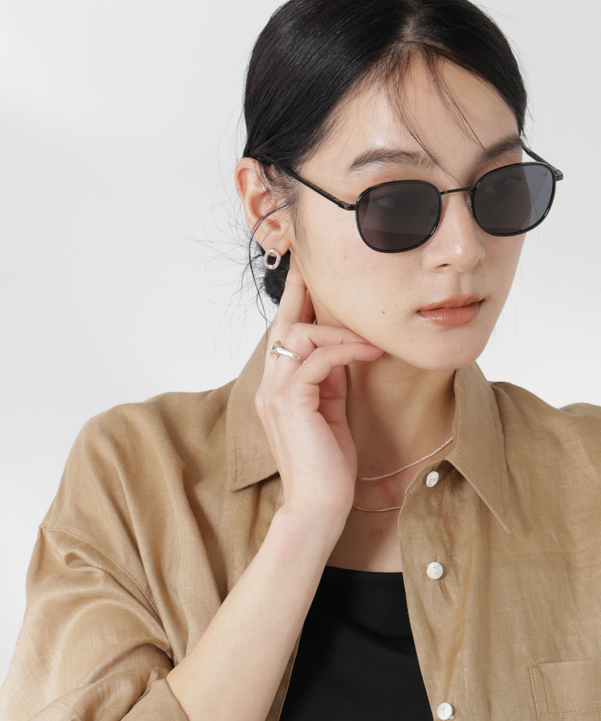 nano･universe「A.KJAERBEDE/HELLO」|メガネ|ブラック