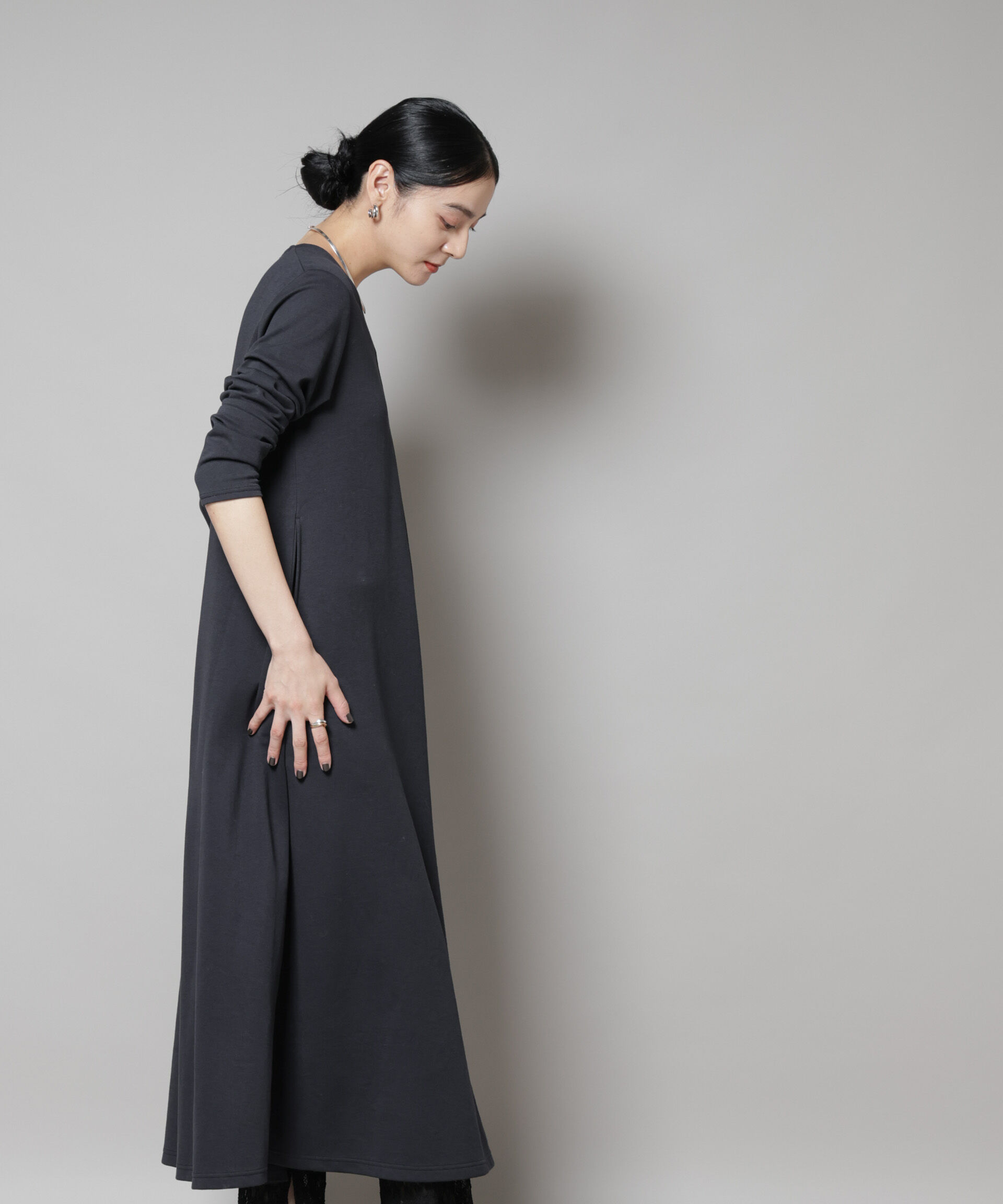 nano･universe「ライトコットンダンボールフレアワンピース」|ワンピース|