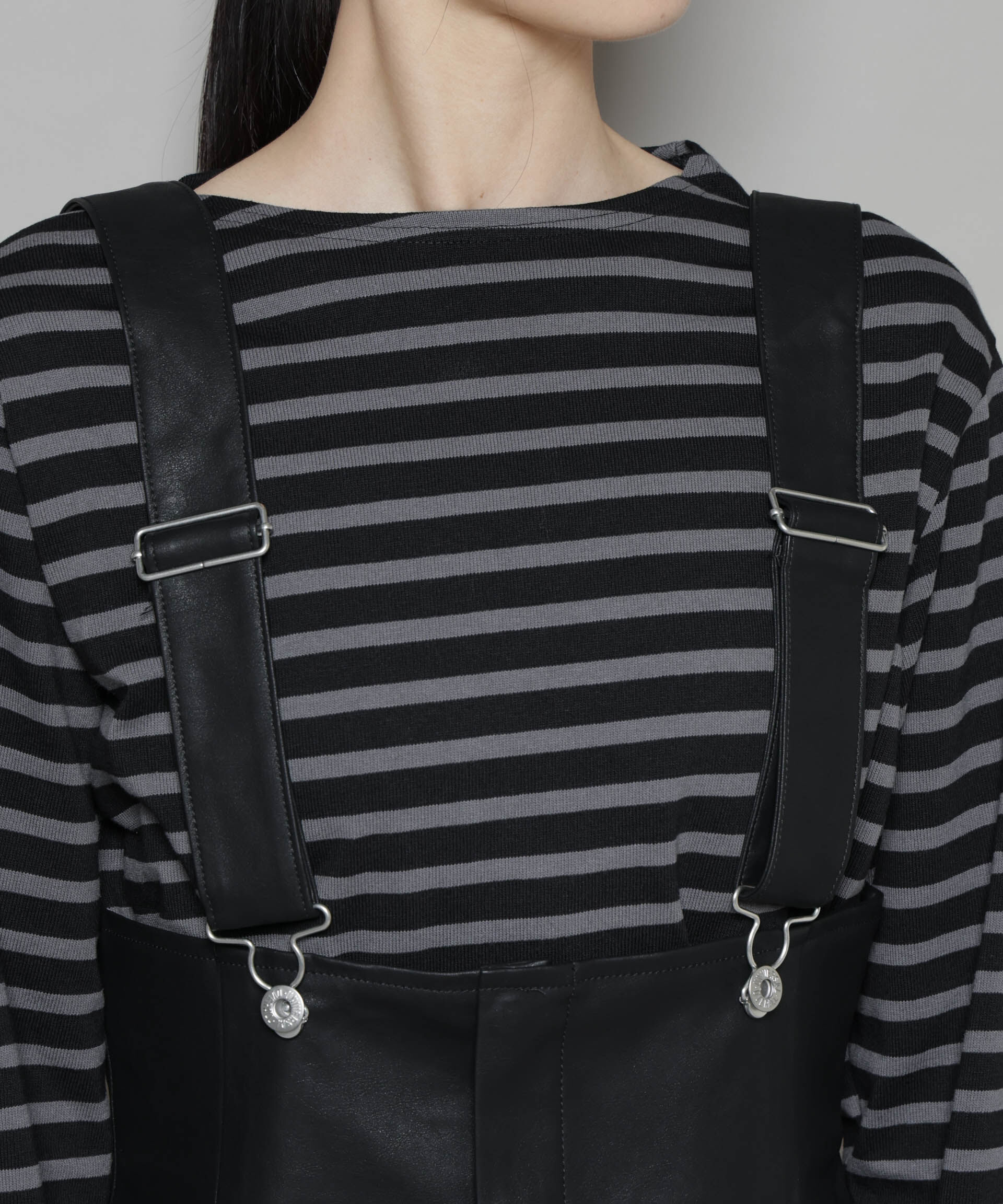 nano･universe「UNIVERSAL OVERALL/TIGHT ECO LEATHER」|ワンピース|