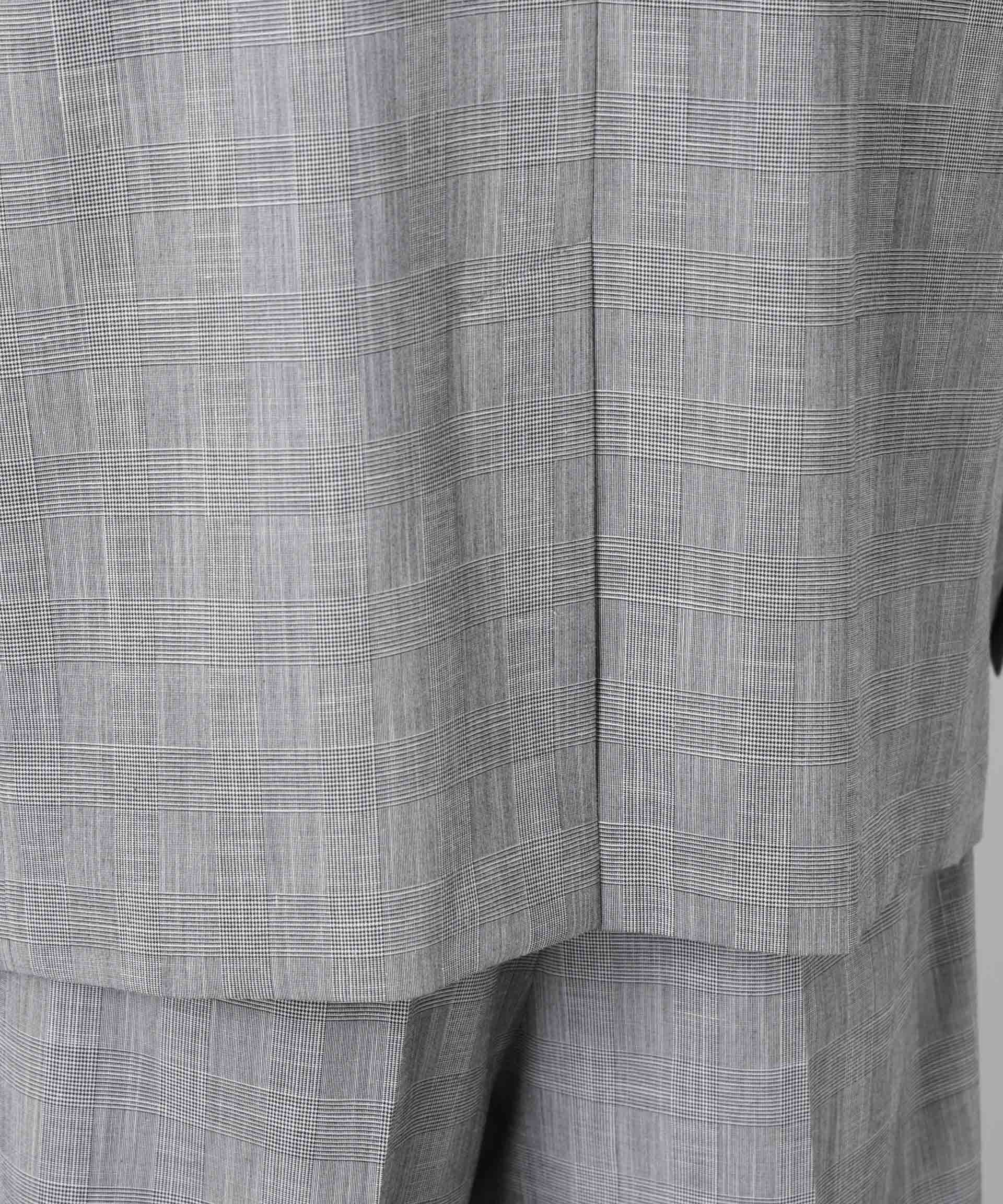 nano･universe「グレンチェックダブルブレストジャケット（セットアップ可）」|テーラードジャケット|