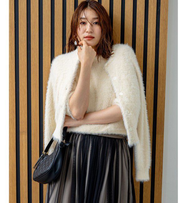 組曲「ナイロンファー カーディガン」|カーディガン|