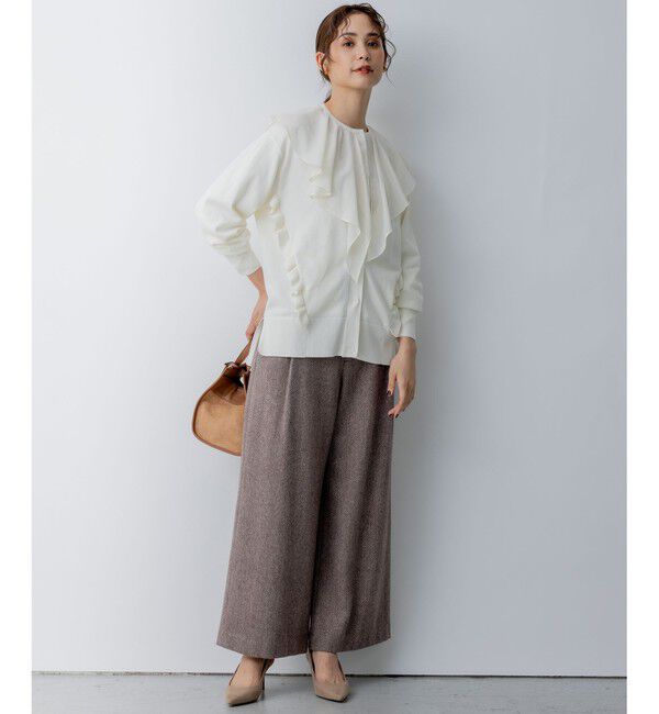 組曲「【WEB限定】サイドフリルカーディガン」|カーディガン|