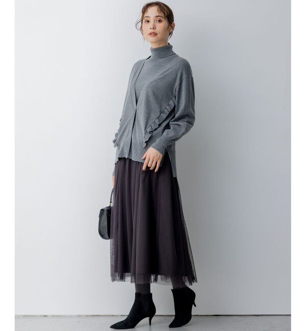 組曲「【WEB限定】サイドフリルカーディガン」|カーディガン|