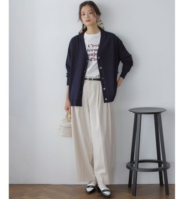 組曲「【加藤ローサさん着用 / 2WAY】スムースストレッチカシュクール カーディガン」|カーディガン|