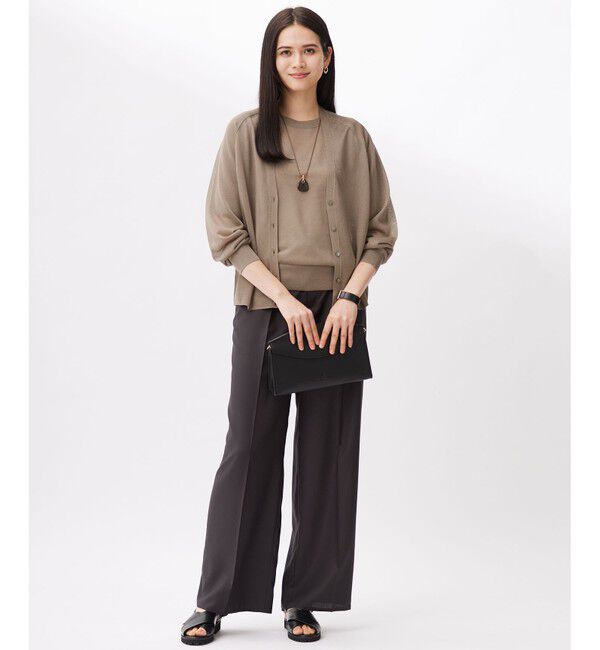 自由区「【洗える】ブライトシアー カーディガン」|カーディガン|