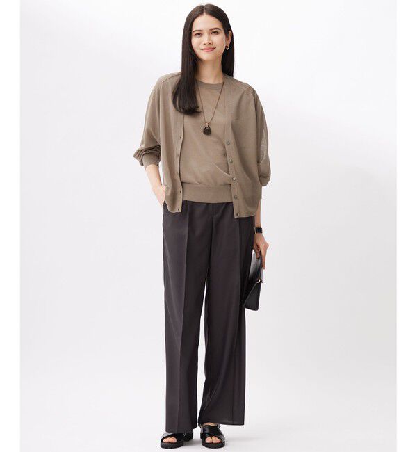 自由区「【洗える】ブライトシアー カーディガン」|カーディガン|