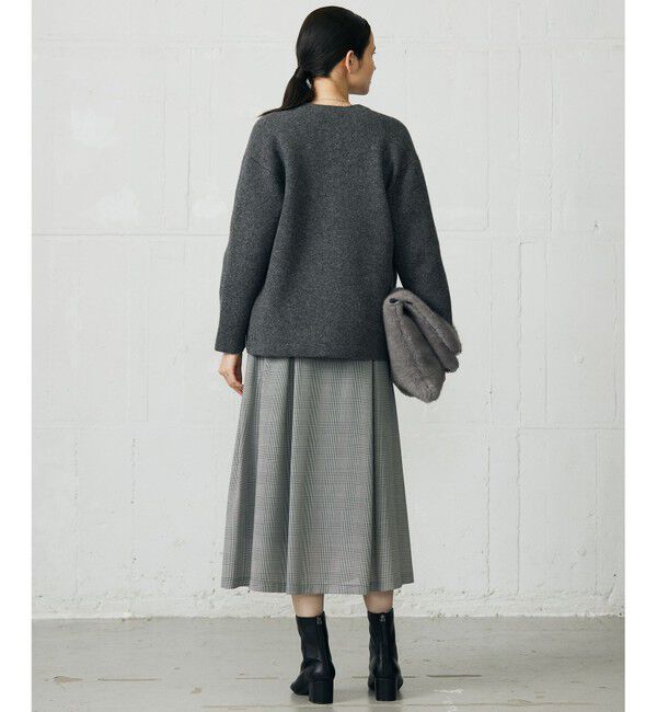 自由区「ラメブークレ アウター」|カーディガン|