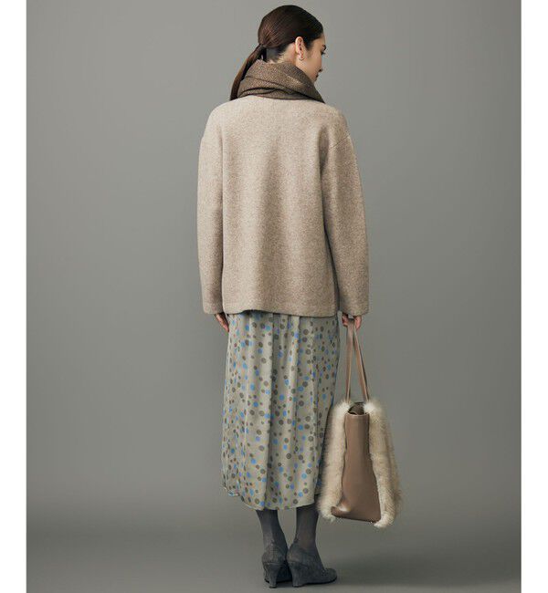 自由区「ラメブークレ アウター」|カーディガン|