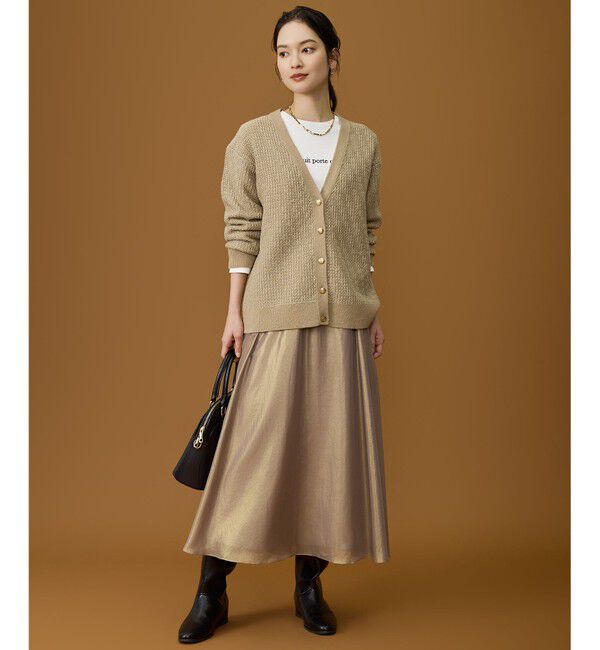 自由区「【SHIHOさん着用】ラメツイード カーディガン」|カーディガン|