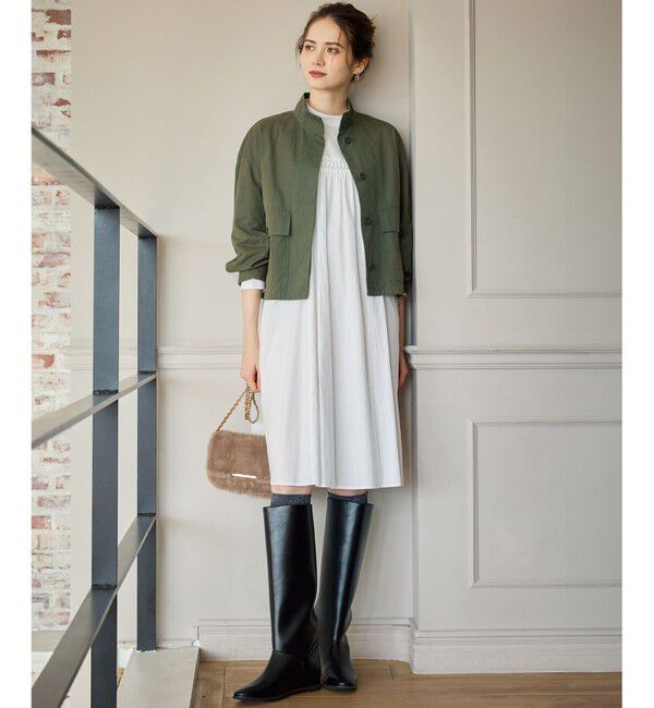 23区「【SLOW/一部店舗限定】ウォッシュドコットンサテン ワンピース」|ワンピース|